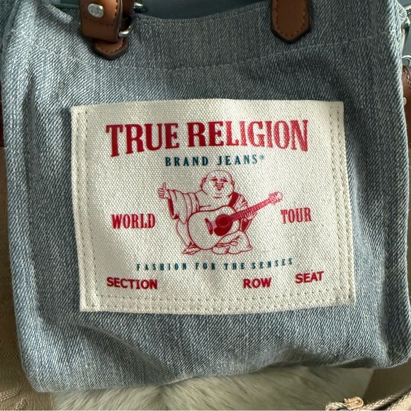 True Religion Women's Tote Bag Buddha Pocket Travel Shoulder Handbag - Picture 2 of 8